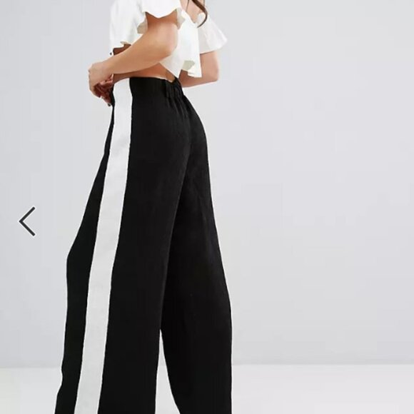 Kendall & Kylie Pants - Kendall + Kylie Contrast Wide Leg Pant || XS || NWT